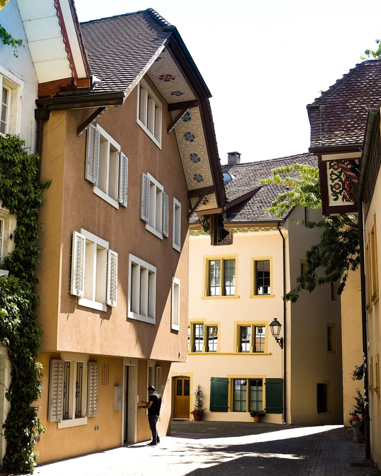 About the city of Aarau - a street of the city