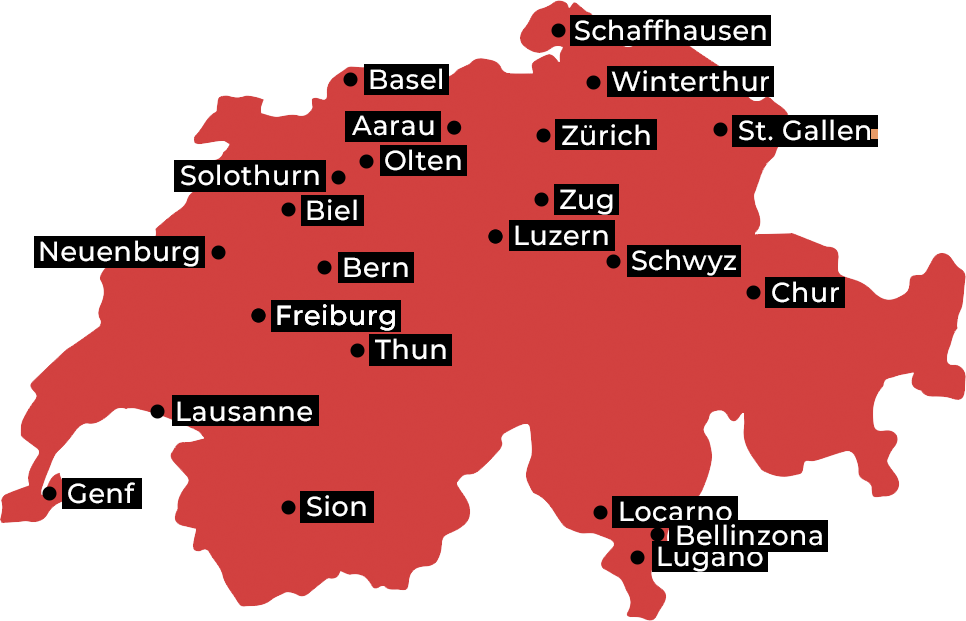 Services de relocation dans les villes suisses